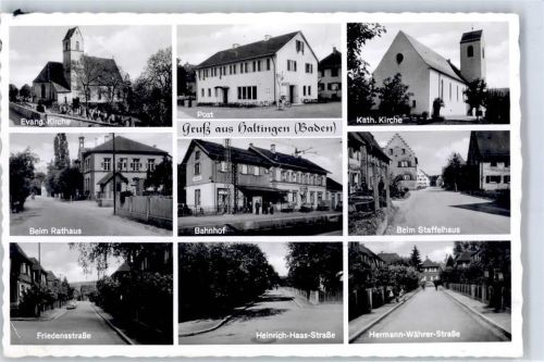 Haltingen Kirche Rathaus Friedensstrasse Staffelhaus Postamt