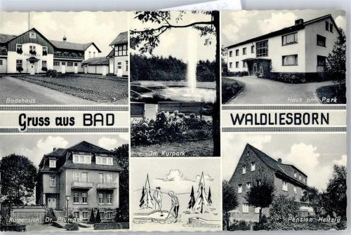 Bad Waldliesborn Badehaus Kurpark Haus am Park Pension Dr. Plumpe Pension Heitzig