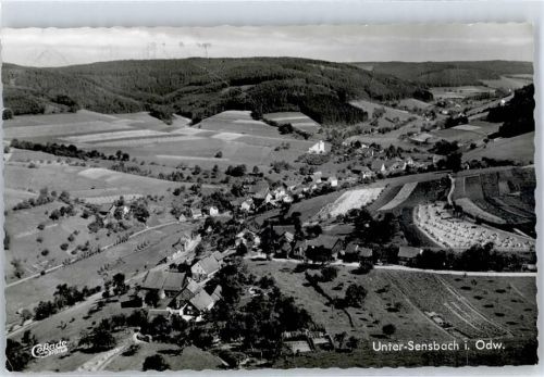 Unter-Sensbach 1972 Fliegeraufnahme