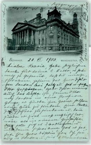 Manchester 1900 Exchange Mondschein-AK