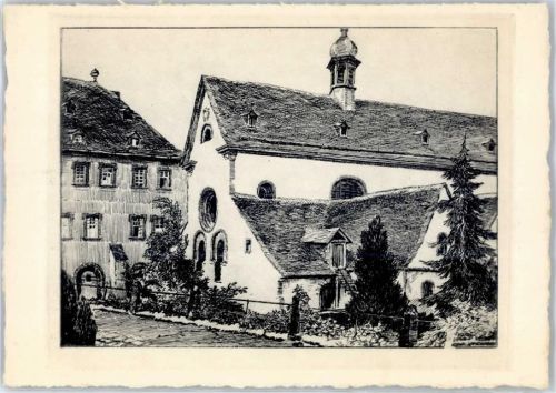 65343 W6228 Eberbach , Kloster Künstlerkarte Kloster Eberbach Klosterkirche Abtsbau