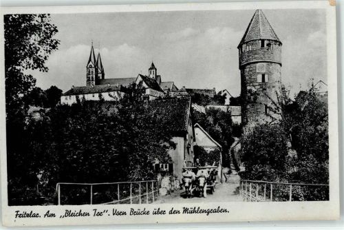 Fritzlar Am Bleichen Tor vorn Brücke über den Mühlgraben