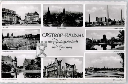 Castrop-Rauxel Marktszene Schwimmbad RathausSchloß Bladenhorst