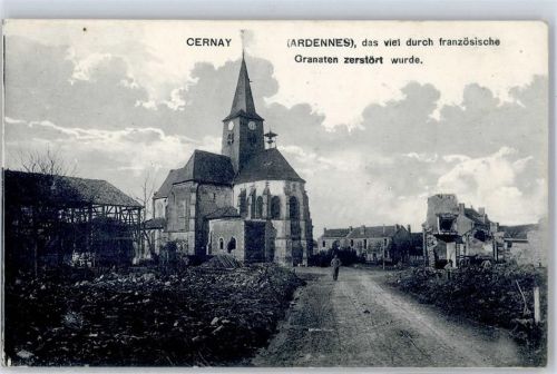 Lugon-et-l'Ile-du-Carnay 1916 Kirche Feldpost WK I 21. Reserve-Div.
