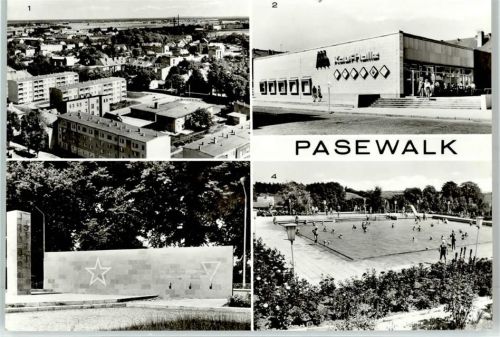 Pasewalk Kaufhalle Kriegerdenkmal Leninhain Lindenbad Schwimmbad