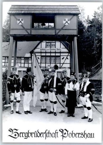 Pobershau Bergbrüderschaft Schaubergwerk Molchner Stolln Gasthaus Hulhaus Gruppenbild