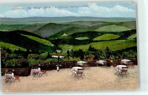 Brotterode Blick von der Terrasse Gasthaus Gotha Inselsberg