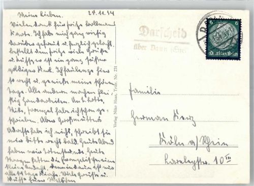 54552 W5569 Darscheid , Kr Daun - Landpoststempel Gemündener Maar