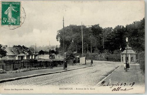 59600 Maubeuge 1909 - Bahnhof Straße