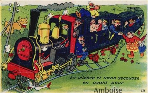 Amboise Amboise (Frankreich) Leporello, Eisenbahn II (Stauchung)