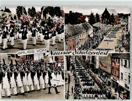 41460 W4040 Neuss - Schützenfest Festzug Musiker Uniform Kirche