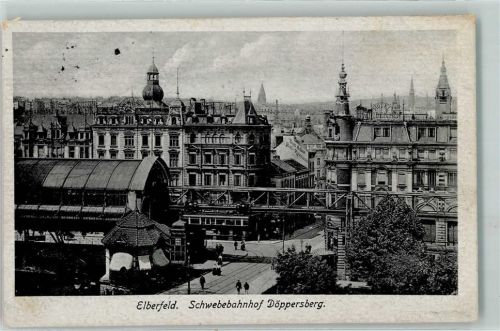 Elberfeld 1918 Schwebebahnhof Döppersberg Hotel