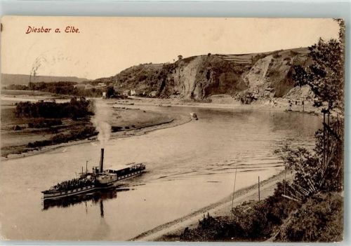 Diesbar-Seußlitz 1919 Raddampfer