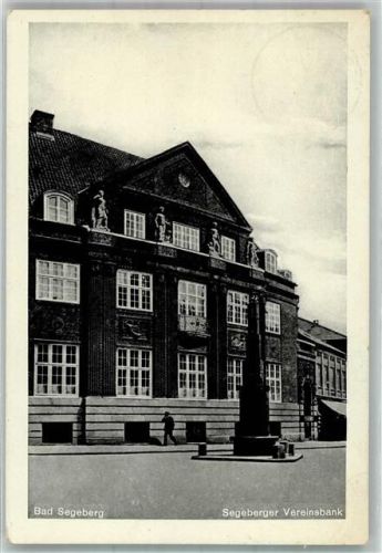 Bad Segeberg 1935 Denkmal Säule Segeberger Vereinsbank