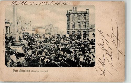 Port Elizabeth 1901 - Morning Market Marktszene