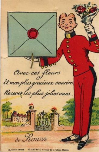 Rouen Rouen (Frankreich) Leporello II (minimaler Einriss)