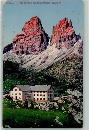 Sellajochhaus 1912 Südtirol Sellajochhaus 2200 m Dolomiten Hotel Cafe Gasthaus Virglwarte Bozen