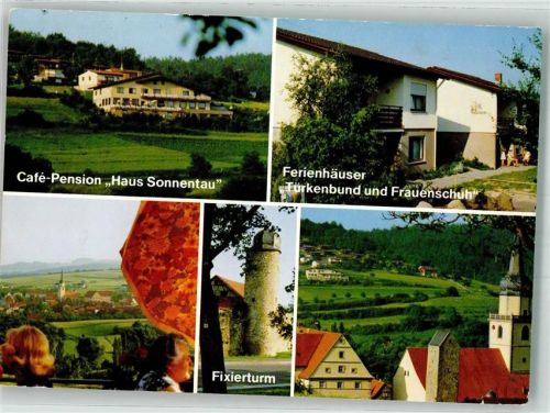 Fladungen Cafe Pension Haus Sonnentau Fixierturm St. Kilian Kirche Ferienhäuser Türkenbund und Frauenschuh Fotograf Schmidt