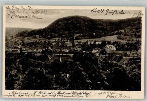 Bleicherode 1944 Panorama des Ortes mit Windolskopf Verlag Trinks & Co. Nr. 21455 Feldpost WK II