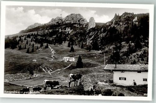 Gorialm Foto AK Berghütte mit Kampenwand