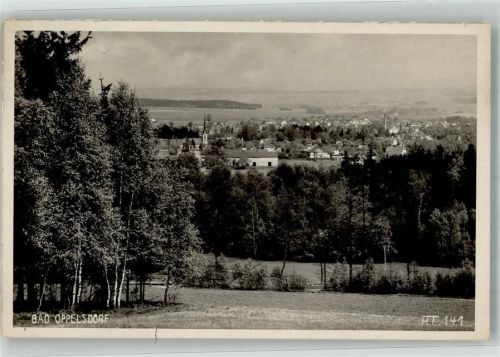 Bad Oppelsdorf 1942 Panorama des Ortes mit Mariä Geburtskirche