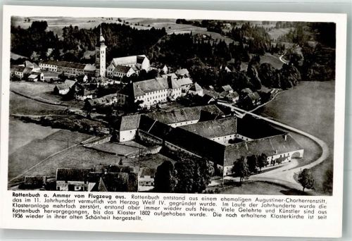 Rottenbuch Fliegeraufnahme des Klosters Augustiner-Chorherrenstift mit Chronik