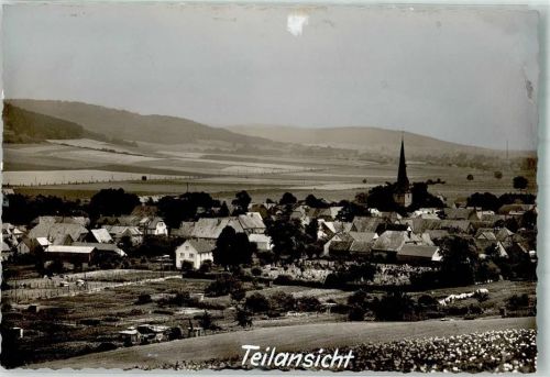 Groß Berkel Panorama des Ortes mit St. Johannis Kirche Foto Original aus Archiv eines Ansichtskartenverlages Ort handschriftlich