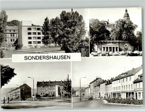 Sondershausen Krankenhaus Marktplatz Neubauten beim Bahnhof Leninallee Lkw Auto