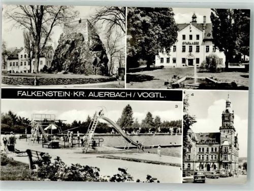 Falkenstein Schlossfelsen Heimatmuseum Altes Schloss Schwimmbad Rathaus VEB Bild und Heimat