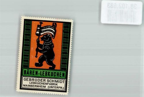 Mainbernheim Gebrüder Schmidt Bären-Lebkuchen Tiere vermenschlicht