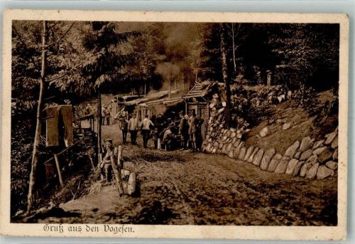 1916 Unterstand Vogesen Feldpost Landwehr Rgt. 9. Kompanie