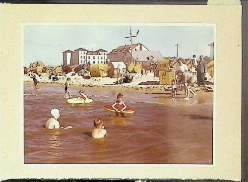 Duhnen Foto montiert auf Karton Strandleben Fotograf Otto Schulze
