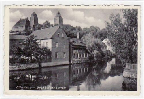 Eilenburg mit Blick auf das Schloß ungelaufen Leichter Bug unten links, sonst gut erhalten.