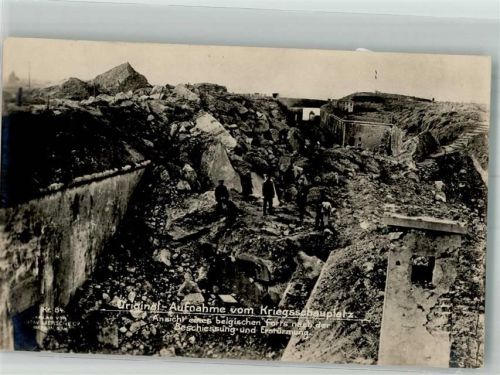 1917 Ansicht e. belg. Forts nach d. BeschießungLandst. Inf. Batl. 18/18 II. Komp.