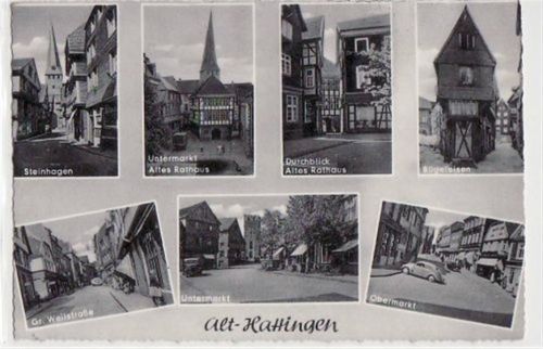 Alt - Hattingen mit 7 Abbildungen ungelaufen Leicht bügig, sonst gut erhalten