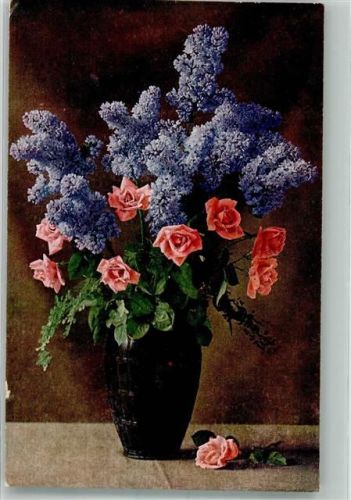 1917 Rosen in Vase Knauer u. Co B. 1