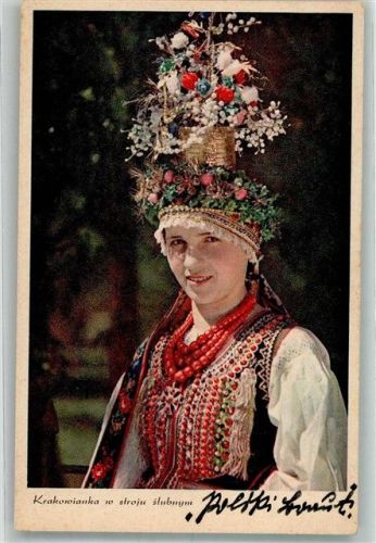 Frau in Hochzeitstracht