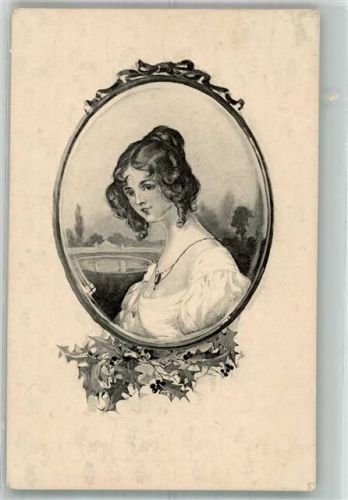 Portrait einer jungen Frau Frisur Passepartout Serie 3040 No. 2