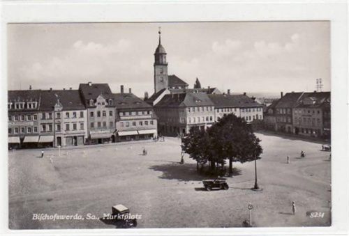 Bischofswerda mit Marktplatz ungelaufen Leichter Bug am rechten Rand in der Mitte, sonst gut erhalten.