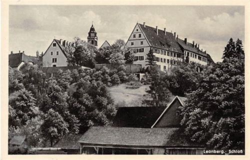 Leonberg. Schloß ungelaufen Ecken mit Albumabdrücken, sonst gut erhalten