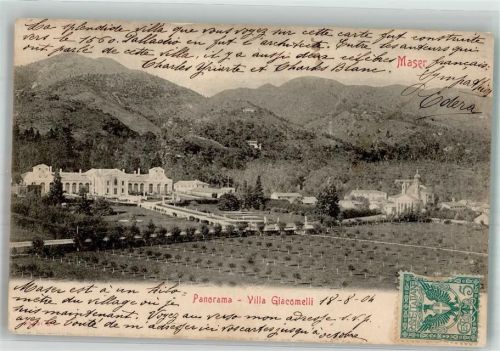 Maser 1904 Villa Giacomelli Briefmarke Bildseite