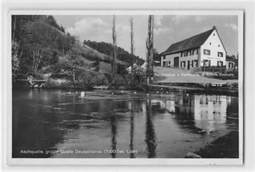 Aachquelle, größte Quelle Deutschlands mit Restauration zur Aachquelle ungelaufen Gute Erhaltung.