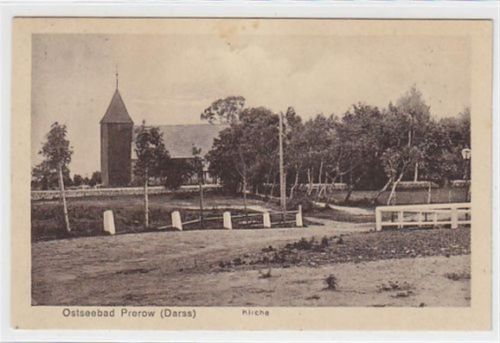 Ostseebad Prerow Ostseebad Prerow / Darss. Kirche gelaufen. Marke entfernt. Vorderseite leicht fleckig, sonst gut erhalten