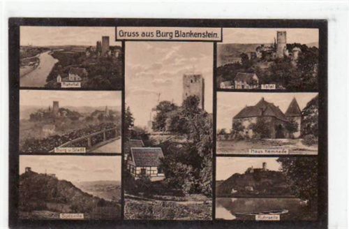 Burg Blankenstein mit 7 Abbildungen gelaufen, mit Marke und Stempel von 1925. Gute Erhaltung.