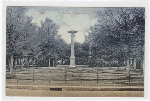 Elmen. Erlenbad u. die Siegessäule gelaufen, 1924. Leicht fleckig, sonst gut erhalten