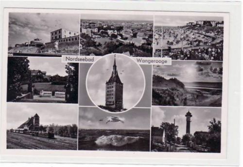 Wangerooge Wangerooge, 9 Abbildungen mit Eisenbahn und Leuchtturm ungelaufen Gute Erhaltung.