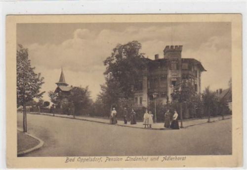 Bad Oppelsdorf Bad Oppelsdorf - Opolno Zdrój / Kreis Görlitz - Zgorzelec mit Pension Lindenhof und Adlerhorst ungelaufen Leicht fleckig, sonst gut erhalten