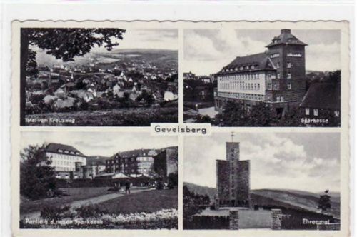 Gevelsberg mit 4 Abbildungen gelaufen von 1939 kleiner Knick oben rechts, sonst gut erhalten