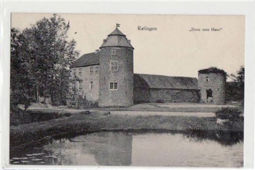 Ratingen mit Haus zum Haus gelaufen, mit Marke und Stempel von 1912. Gute Erhaltung.