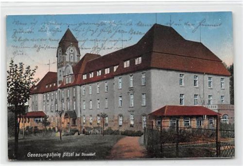 Genesungsheim Hösel bei Düsseldorf. Feldpost leichte Abschürfungen, leichter Stempeldurchdruck, sonst gut erhalten